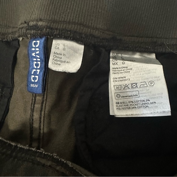 H&M Divided Men’s Camouflage Pants – Large, Pockets & Drawstring Waist - Picture 3 of 3